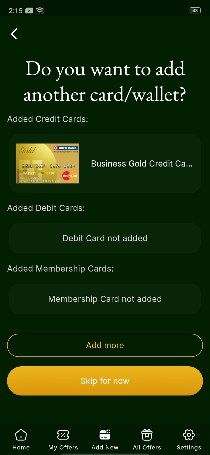 Aaywaa - Add New Card - 4