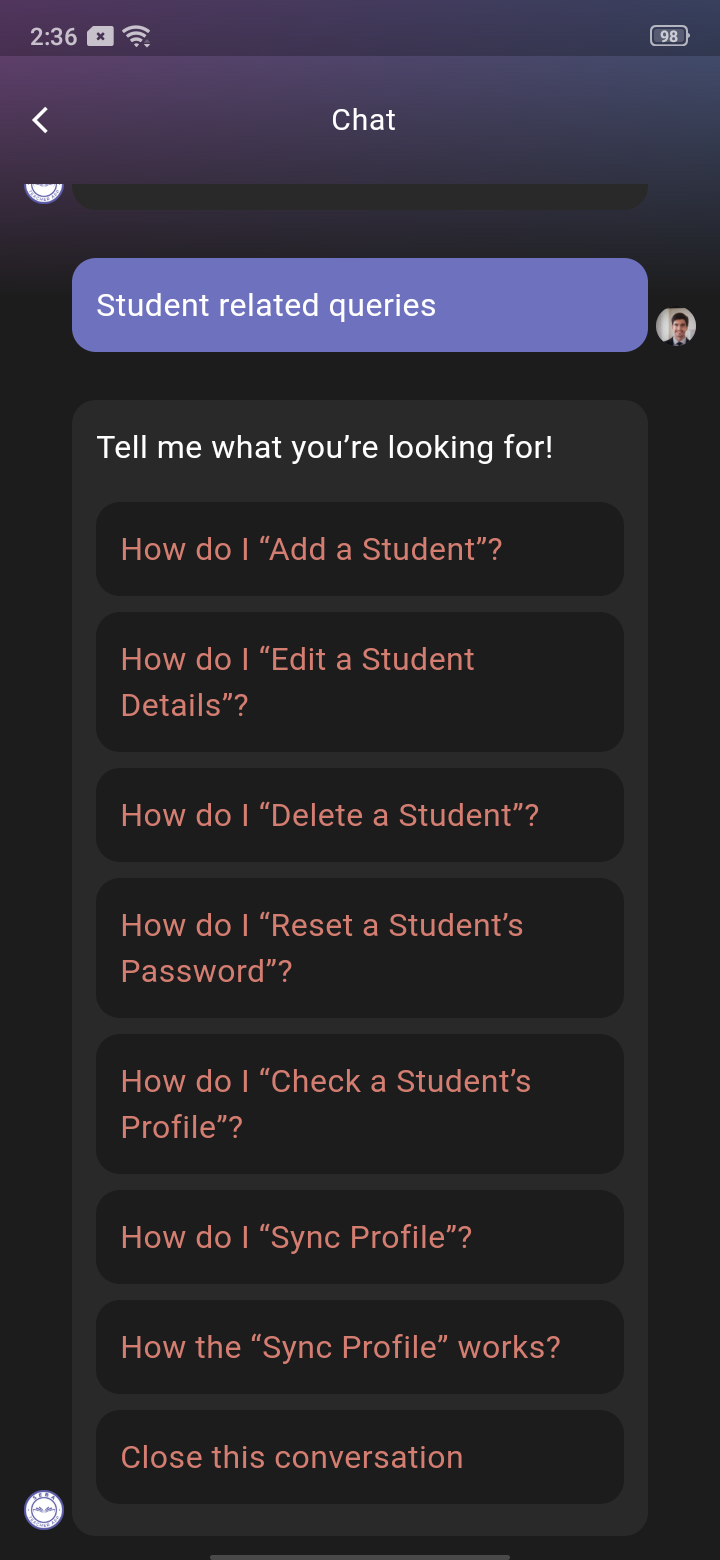 SEBA Teacher App