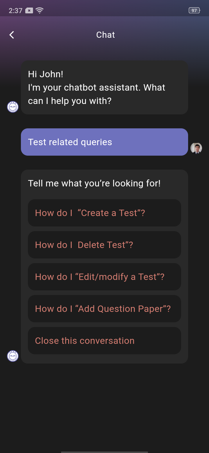 SEBA Teacher App - Chatbot - 7