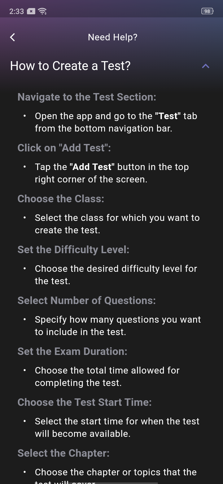 SEBA Teacher App - Need Help - 1