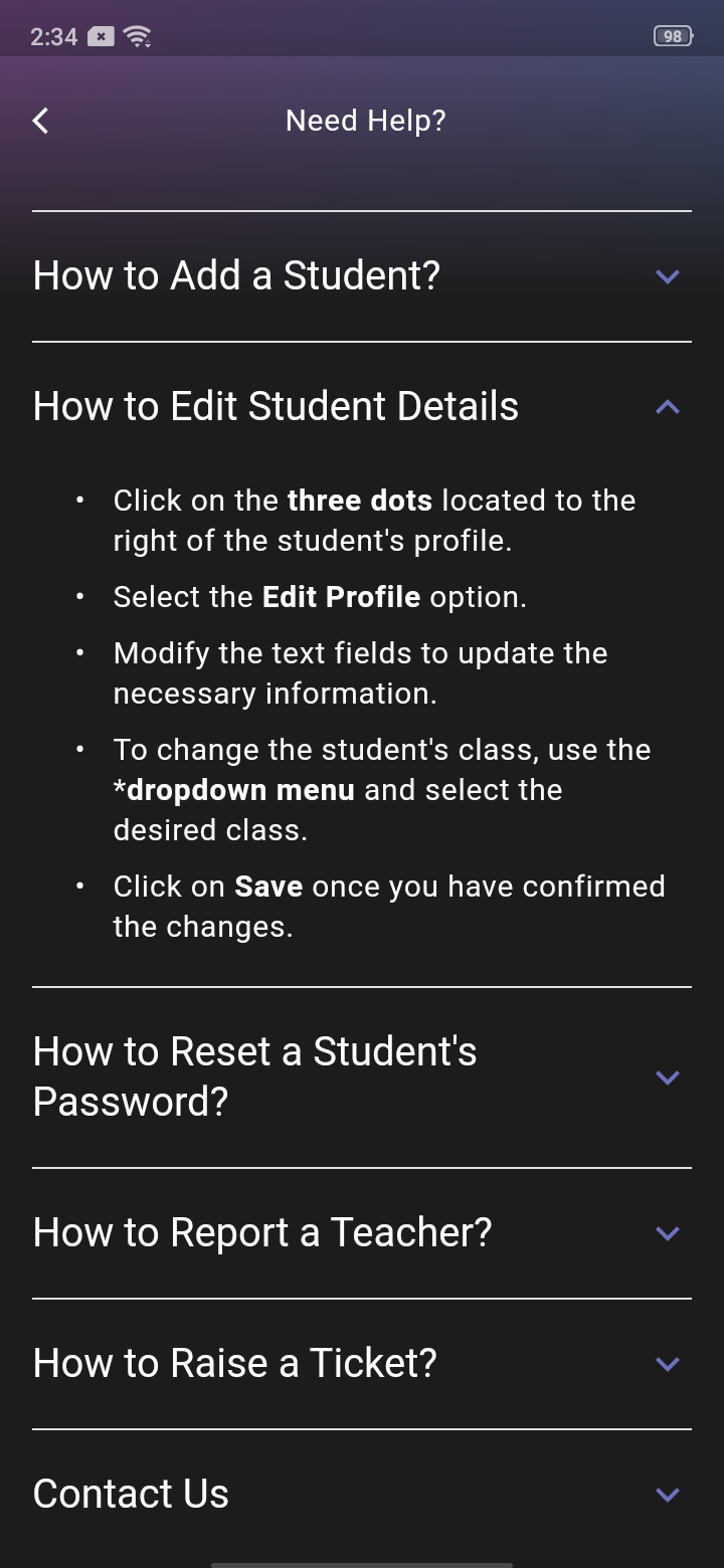 SEBA Teacher App - Need Help - 3