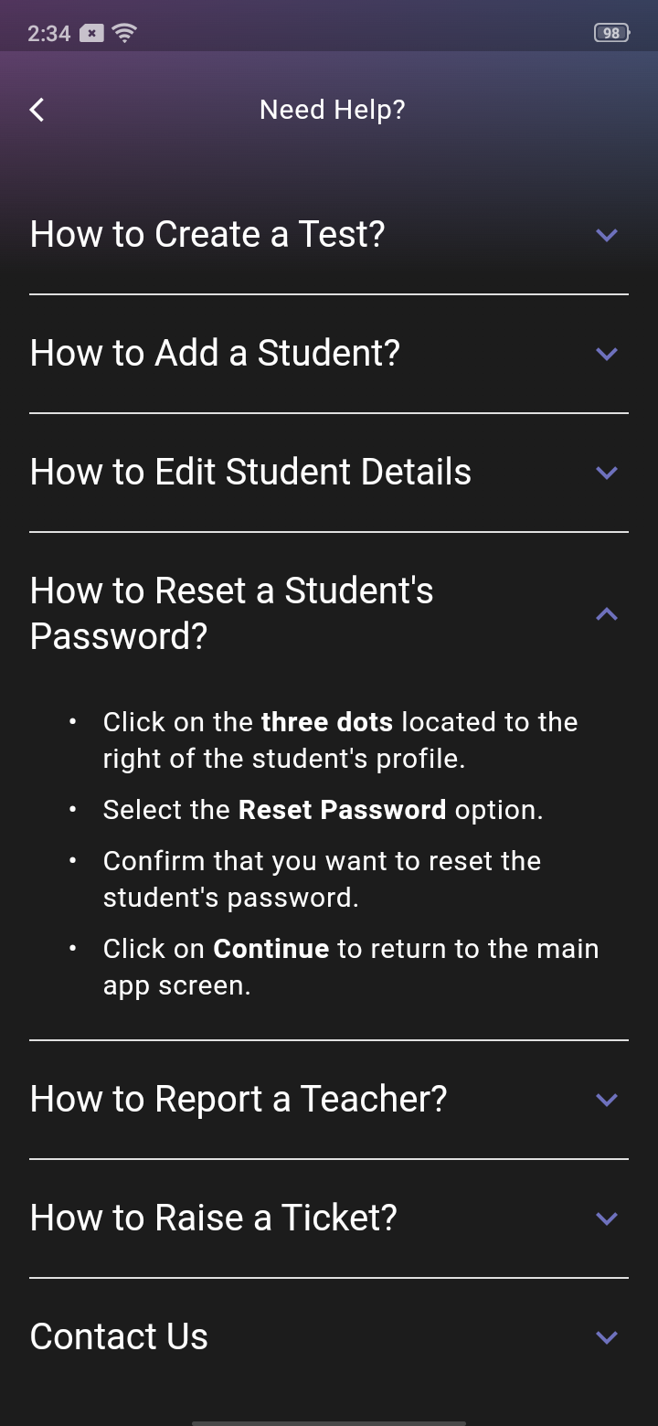SEBA Teacher App - Need Help - 4