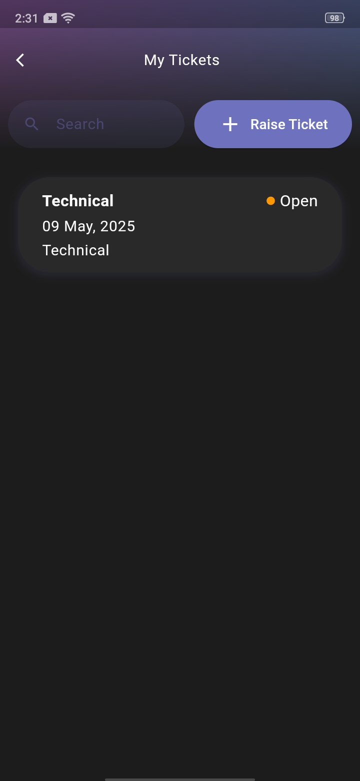 SEBA Teacher App - Raise a Ticket - 2