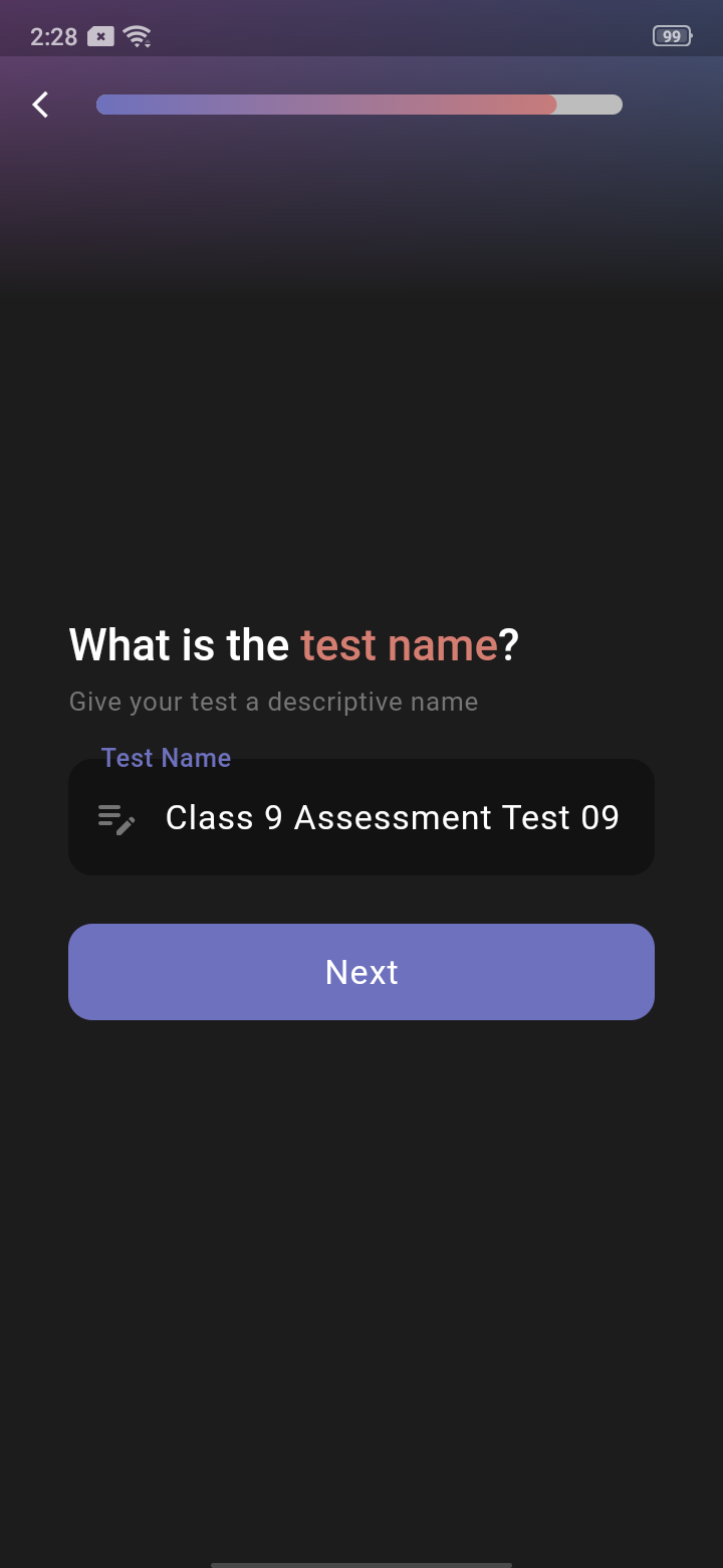 SEBA Teacher App - Tests - 7