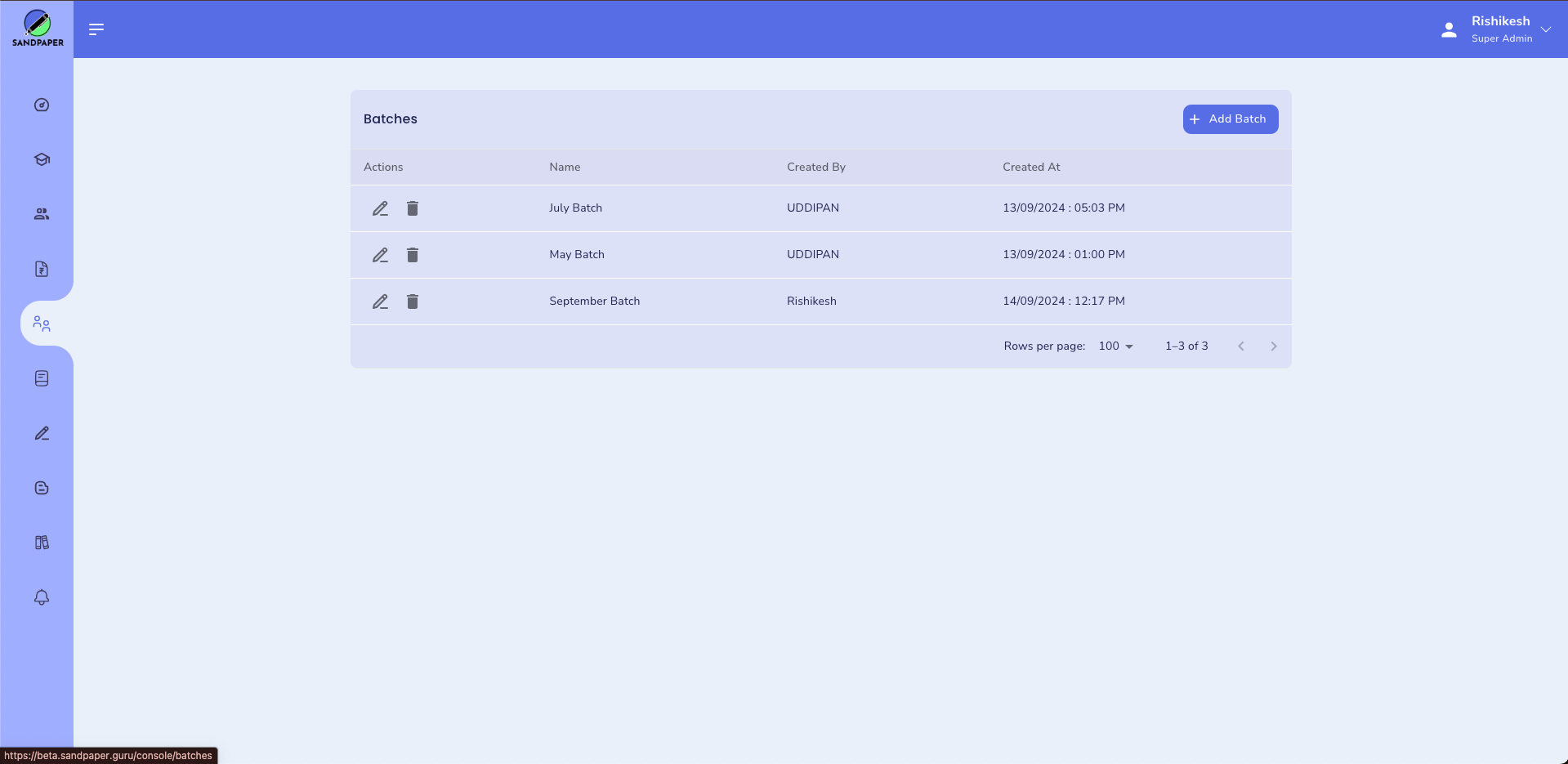 Sandpaper Academy - Admin Panel (User Management) - 1