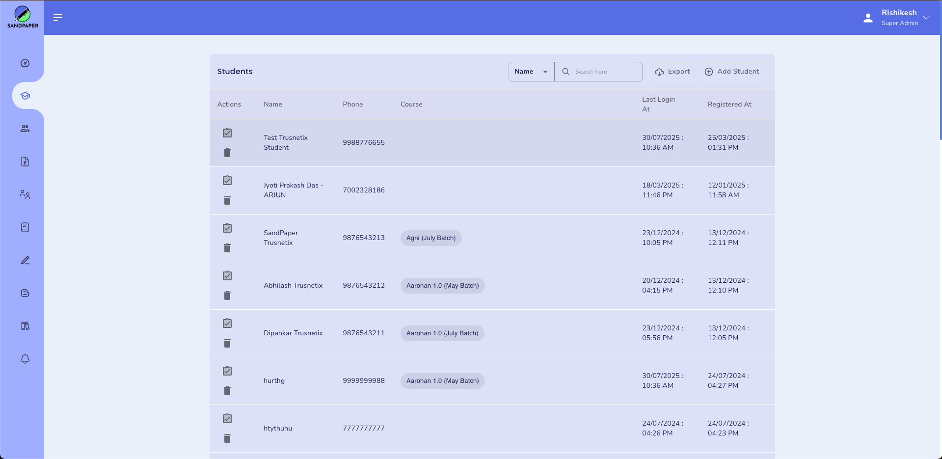 Sandpaper Academy - Admin Panel (User Management) - 0