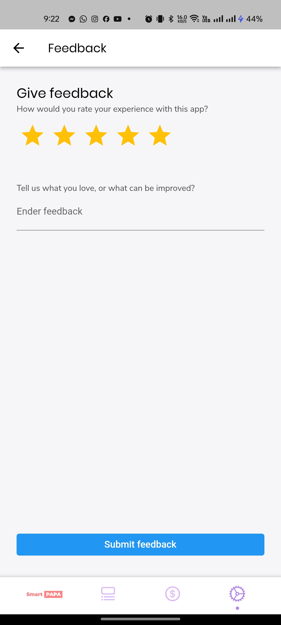 SmartPAPA - Android and iOS App - 11