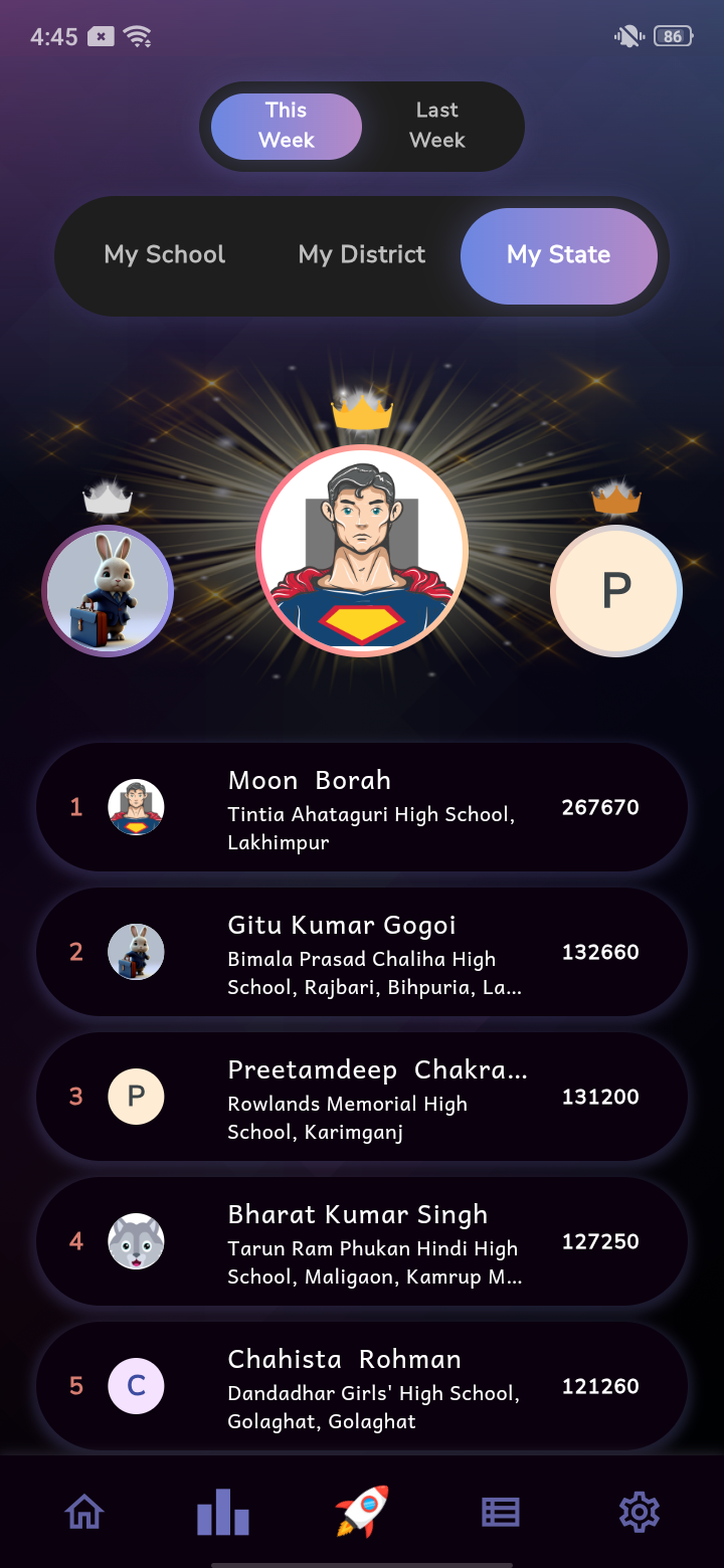 The Learning App by ASSEB - Leaderboard - 5